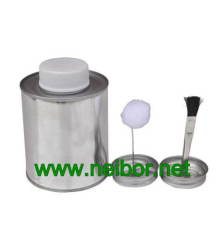 Chemical industry use Brush in Can PVC glue can metal tin container 100ML 250ML 500ML 1000ML with screw lid