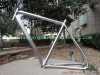 special design titanium road bike frame with handing brush finished