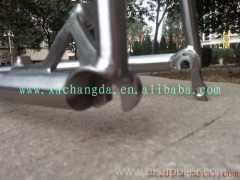 special design titanium road bike frame with handing brush finished