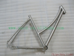 titanium cyclocross bike frame with handing brush finished