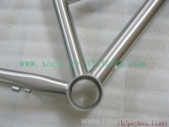 titanium cyclocross bike frame with handing brush finished