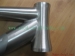 titanium cyclocross bike frame with long seat tube surface sand blast finished