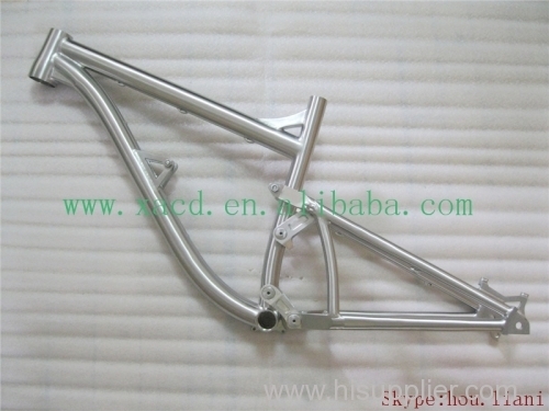 titanium full suspension bike frame feature light weight