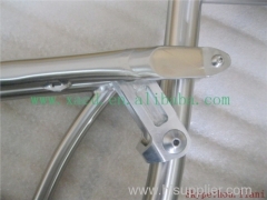 titanium full suspension bike frame feature light weight