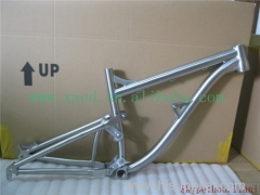 titanium full suspension bike frame feature light weight