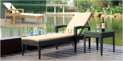 Outdoor rattan lounge chair set furniture