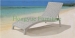 Outdoor white rattan lounge chair for the beach