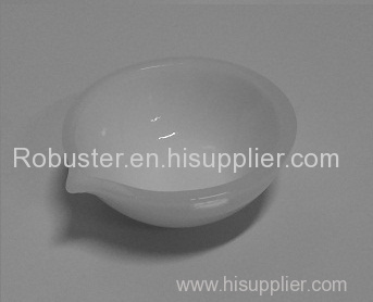 Opaque Quartz Crucible - Basin or Round Bottom With Spout