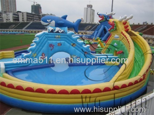 giant Open Water Inflatable Floating Water Park Water Sports Park For Sale