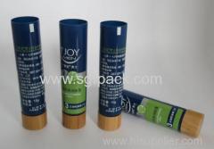 250ml white PE tube with bamboo lid screw cap