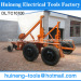 Hydraulic Reel Trailers lifting cylinders activated by separate hand pumps