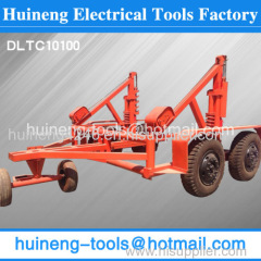 Hydraulic Reel Trailers lifting cylinders activated by separate hand pumps