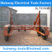 Hydraulic Reel Trailers lifting cylinders activated by separate hand pumps