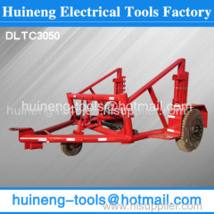 Cable Conductor Drum Carrier equipped with the Hand Winch
