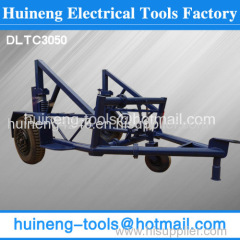 Cable Conductor Drum Carrier equipped with the Hand Winch