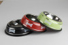 M Size Red Color Pet Dog stainless steel bowl
