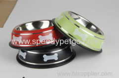 M Size Red Color Pet Dog stainless steel bowl