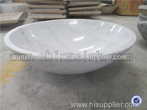 Moon white marble hand wash basin