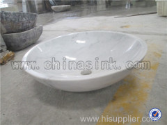 Moon white marble bathroom sink on sale