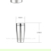 Silver 16oz Stainless Steel Travel Mug Tumbler NO HANDLE