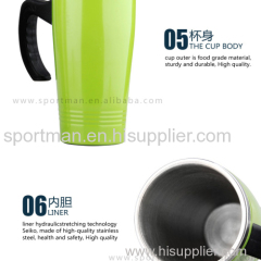 Color painting Double Wall Stainless Steel Vacuum Thermo Travel coffee mug flask
