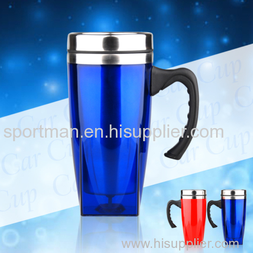 High Quality Plastic Thermal Travel mug with handle