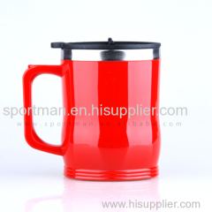 400ml coffee travel mug pleastic coffee mug with handle