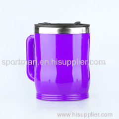 400ml coffee travel mug pleastic coffee mug with handle