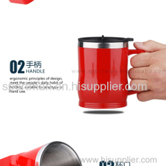 400ml coffee travel mug pleastic coffee mug with handle