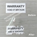 Destructible Warranty Void Stickers With Lamination