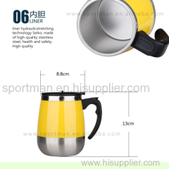 Stainless Steel Travel Mug Office Cup Coffee Tea Hot Cold Water