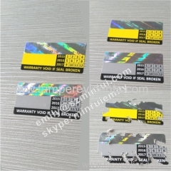 Tamper Evident Seal Stickers Embossed With Holographic