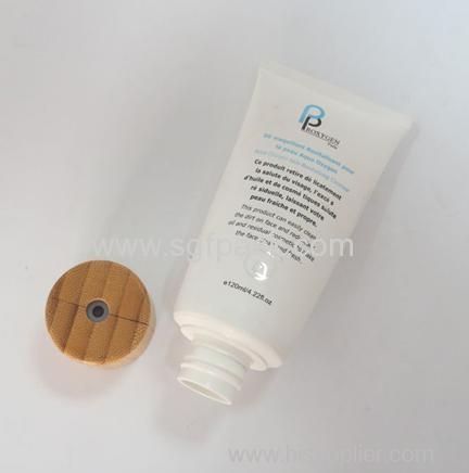 2015 hot sale plastic tube with bamboo cap