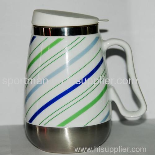 High Quality Custom 18oz 500ml Plastic and stainless steel travel mug