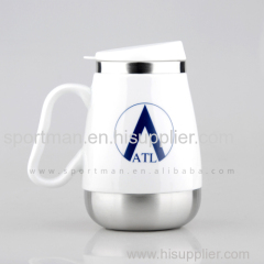 High Quality Custom 18oz 500ml Plastic and stainless steel travel mug