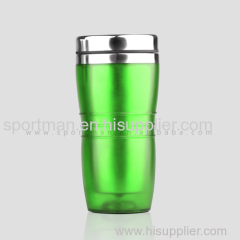 450ml Polished Plastic Out Stainless Steel Inner Travel Mug coffee thermo mug