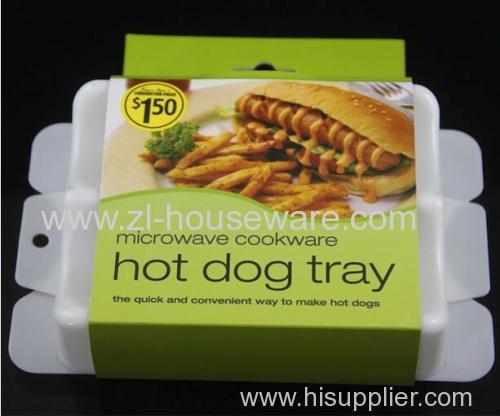 Microwave cookware hot dog tray Microwave plastic food tray Microwave container