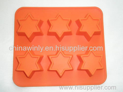 6 Star Muffin Silicone Mould