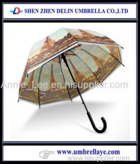 High quality straight mashroom umbrella best price POE/PVC umbrella long umbrella