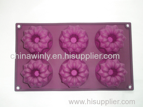 Flower Style Muffin Silicone Cake