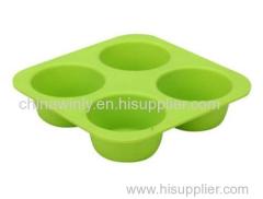 4 Holes Muffin Silicone Cake