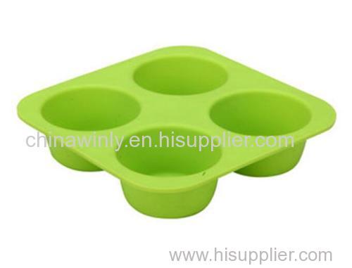 4 Holes Muffin Silicone Cake