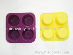 4 Holes Muffin Silicone Cake