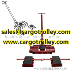 Heavy duty load moving skates details with instruction
