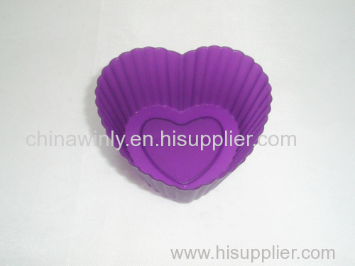 Small Heart Muffin Silicone Cake