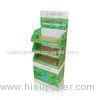 3 shelves Retail Free Standing Cardboard Displays with Trays Holding 26KG