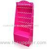 Pink color printed Jewellery Custom Cardboard Displays with hooks