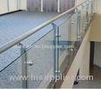 304 Interior Stainless Steel Guardrail / Stainless Steel Handrail Glass Balustrade