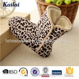 Leopard Suede Fabric Child Shoe