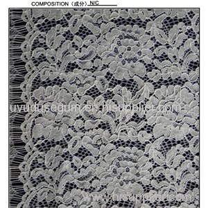 Top Quality Nylon And Cotton Eyelash Lace Fabric (E3297)